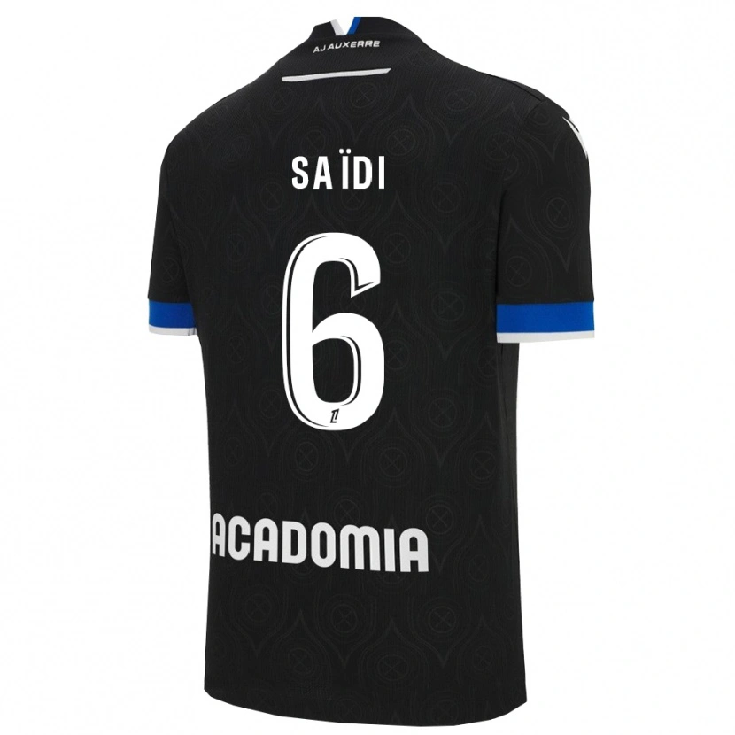 Danxen Hombre Camiseta Elyes Saïdi #6 Negro Blanco 2ª Equipación 2025/26 La Camisa