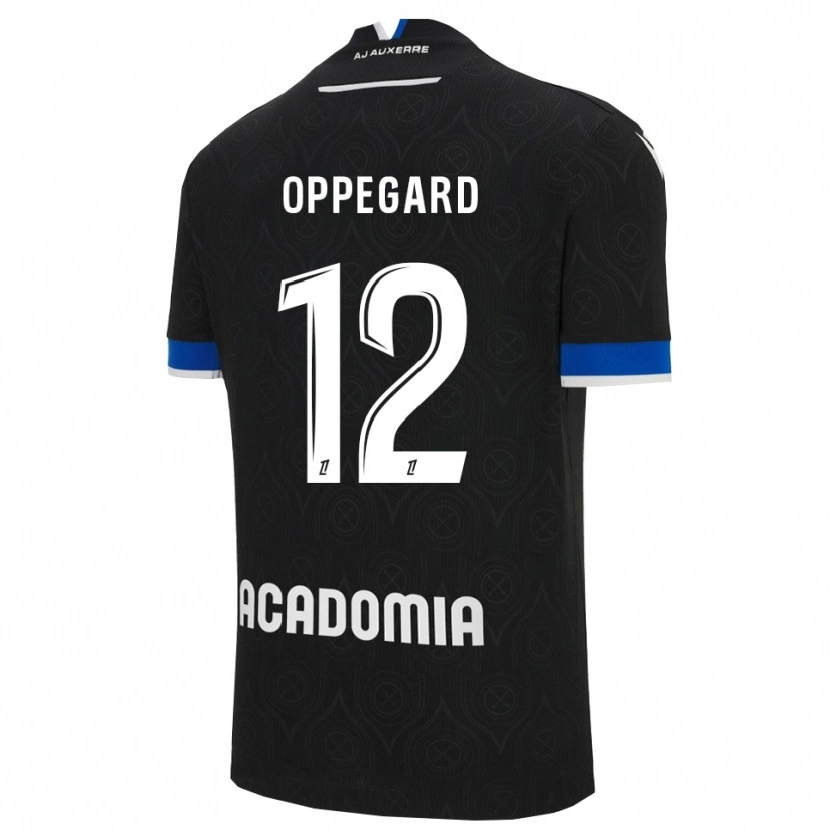 Danxen Hombre Camiseta Fredrik Oppegård #12 Negro Blanco 2ª Equipación 2025/26 La Camisa