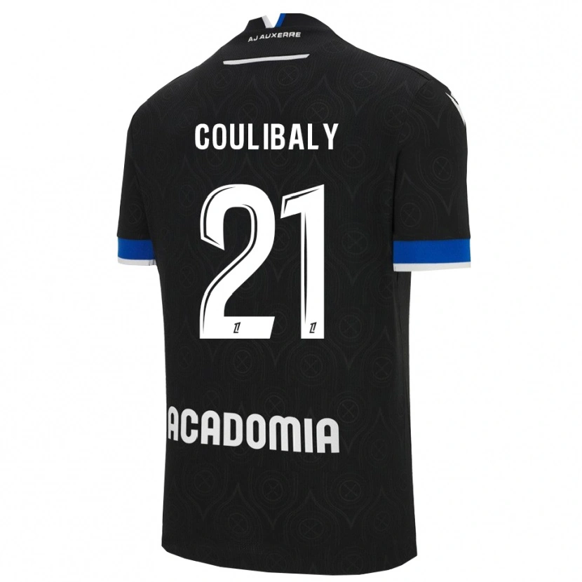 Danxen Hombre Camiseta Lasso Coulibaly #21 Negro Blanco 2ª Equipación 2025/26 La Camisa