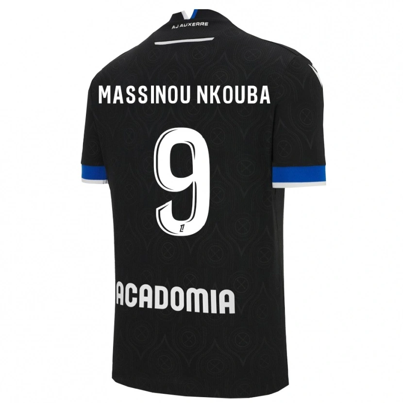 Danxen Hombre Camiseta Pierre Massinou Nkouba #9 Negro Blanco 2ª Equipación 2025/26 La Camisa