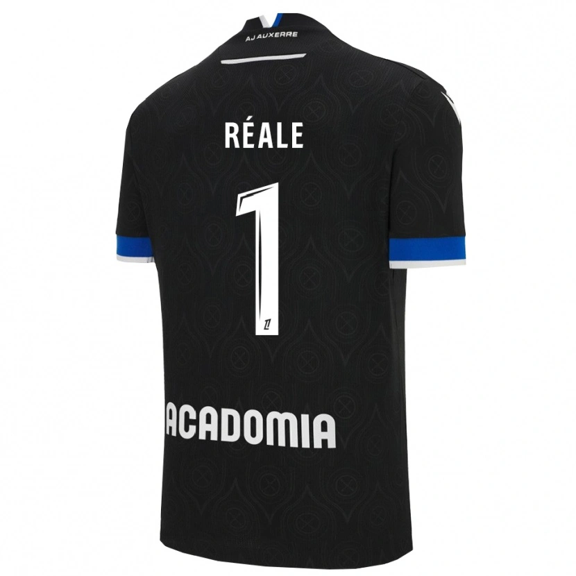Danxen Hombre Camiseta Pierre Réale #1 Negro Blanco 2ª Equipación 2025/26 La Camisa