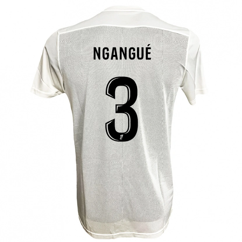 Danxen Hombre Camiseta Maurice Ngangué #3 Negro Blanco 2ª Equipación 2025/26 La Camisa