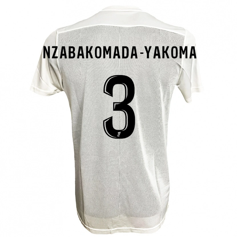 Danxen Hombre Camiseta Raphaël Nzabakomada-Yakoma #3 Negro Blanco 2ª Equipación 2025/26 La Camisa