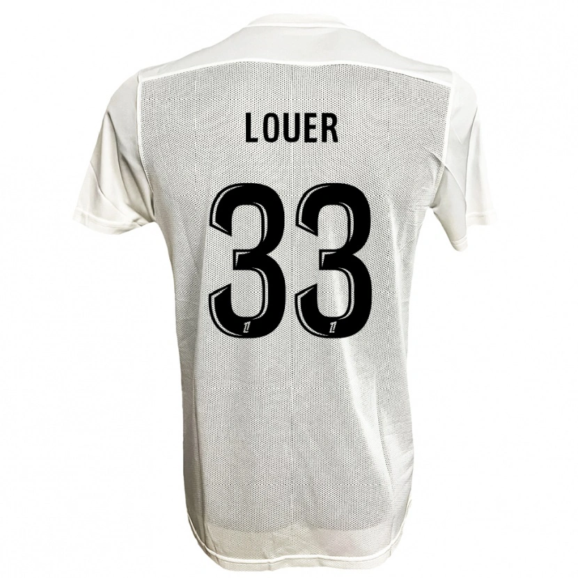 Danxen Hombre Camiseta Marius Louër #33 Negro Blanco 2ª Equipación 2025/26 La Camisa