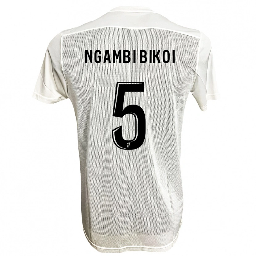 Danxen Hombre Camiseta Christian Ngambi Bikoi #5 Negro Blanco 2ª Equipación 2025/26 La Camisa