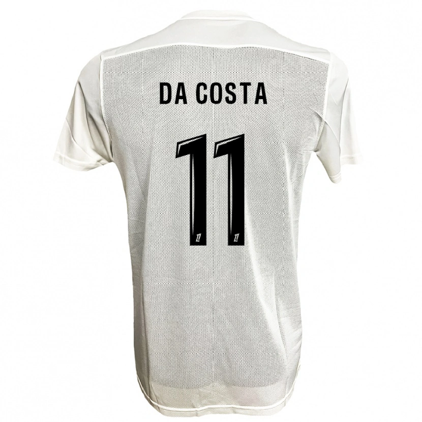 Danxen Hombre Camiseta Rúben Macedo Da Costa #11 Negro Blanco 2ª Equipación 2025/26 La Camisa
