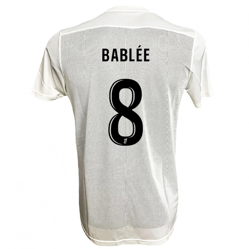 Danxen Hombre Camiseta Alix Bablée #8 Negro Blanco 2ª Equipación 2025/26 La Camisa