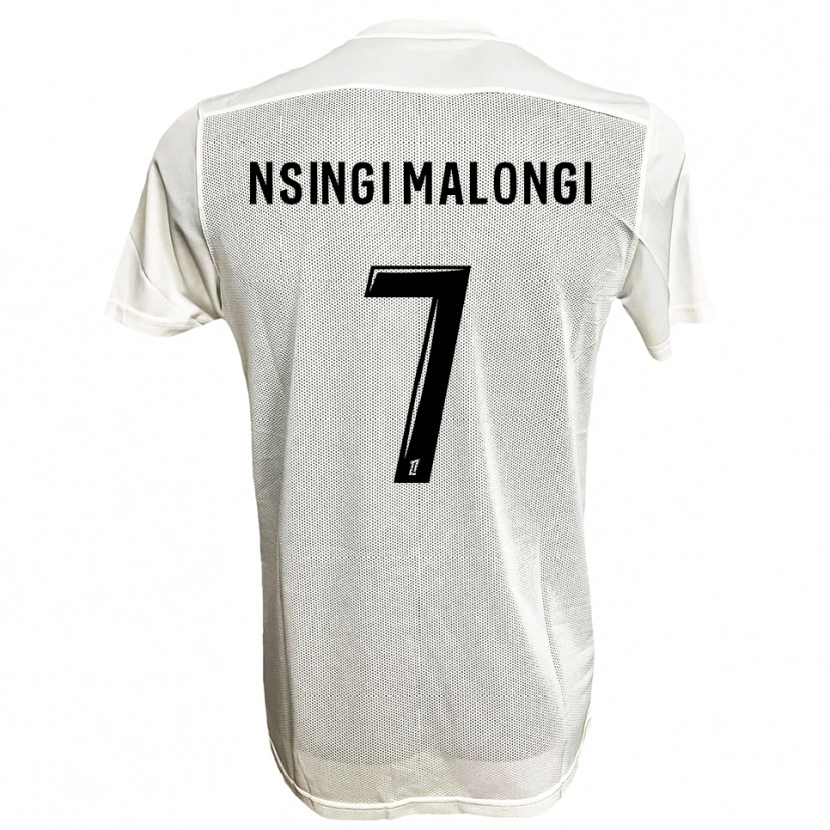 Danxen Hombre Camiseta Rodrigue Nsingi Malongi #7 Negro Blanco 2ª Equipación 2025/26 La Camisa