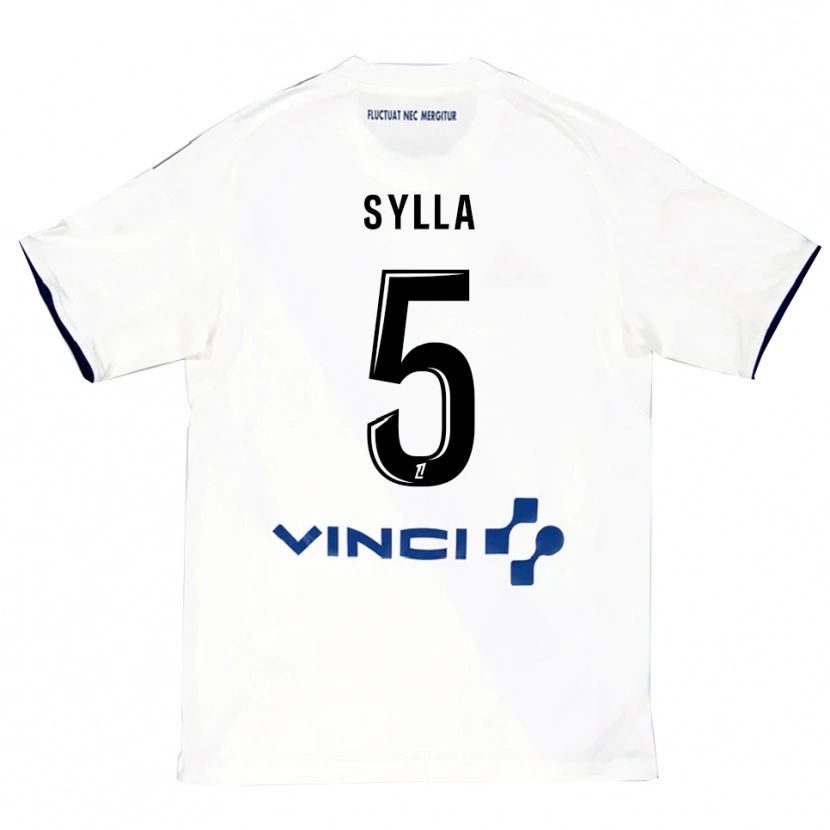 Danxen Hombre Camiseta Mohamed Sylla #5 Blanco Azul 2ª Equipación 2025/26 La Camisa