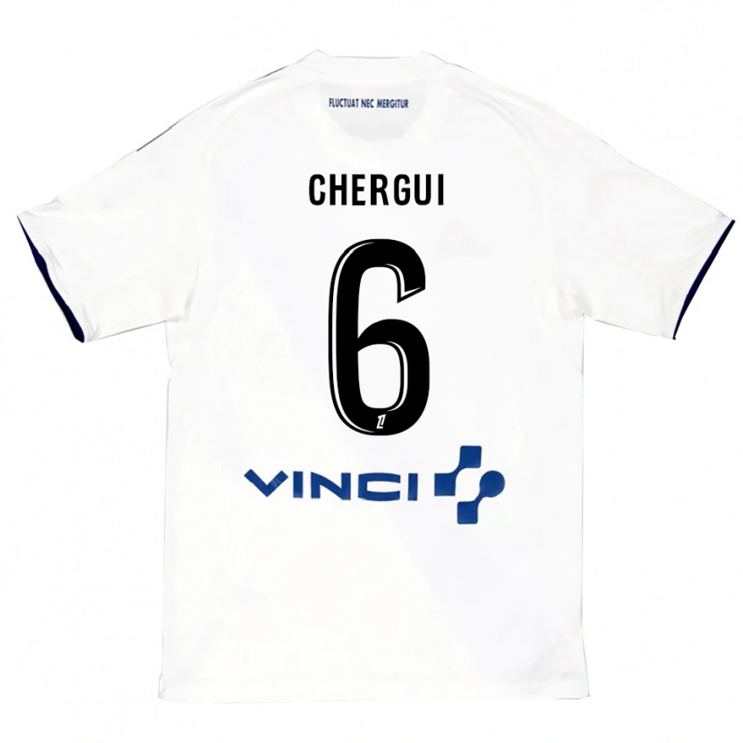 Danxen Hombre Camiseta Samir Chergui #6 Blanco Azul 2ª Equipación 2025/26 La Camisa