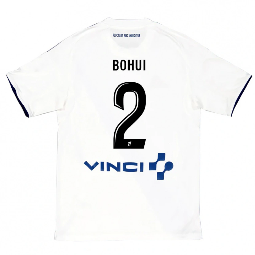 Danxen Hombre Camiseta Isaiah Bohui #2 Blanco Azul 2ª Equipación 2025/26 La Camisa