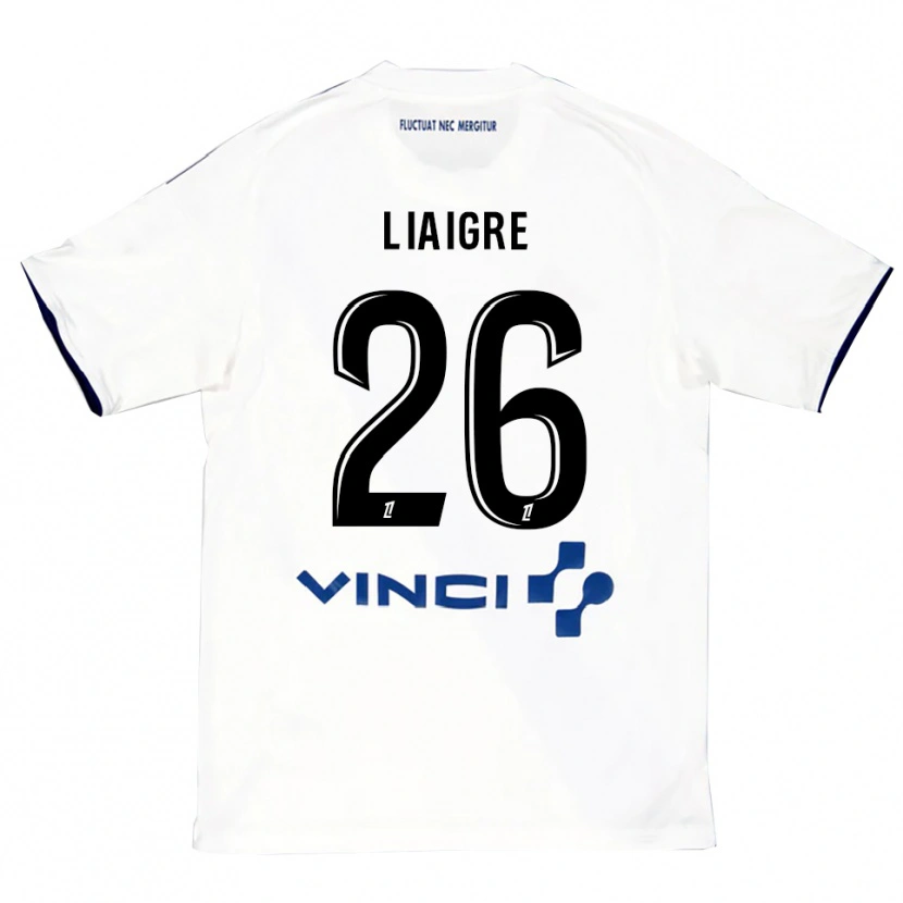 Danxen Hombre Camiseta Fiona Liaigre #26 Blanco Azul 2ª Equipación 2025/26 La Camisa