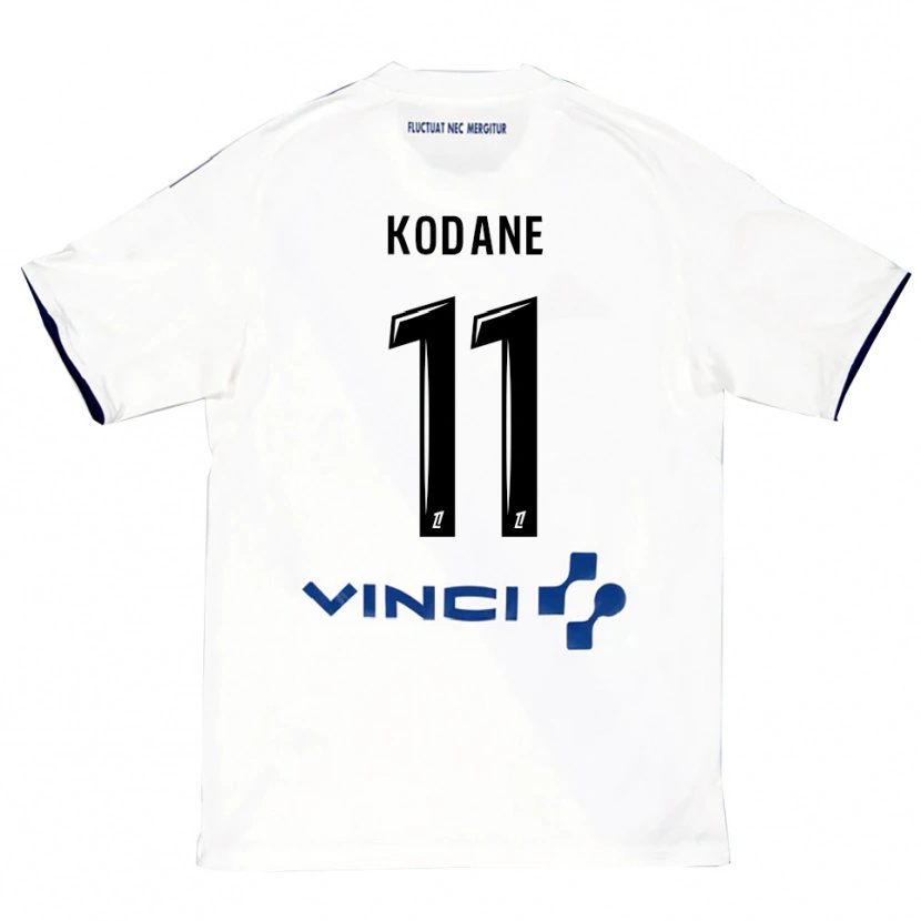 Danxen Hombre Camiseta Lionel Kodane #11 Blanco Azul 2ª Equipación 2025/26 La Camisa