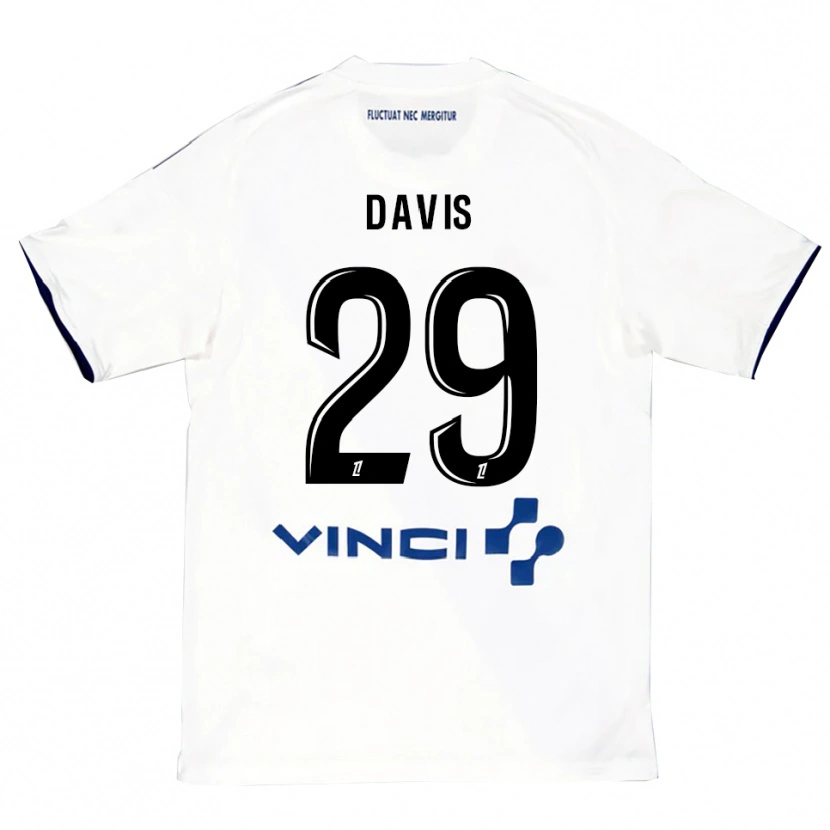 Danxen Hombre Camiseta Deja Davis #29 Blanco Azul 2ª Equipación 2025/26 La Camisa