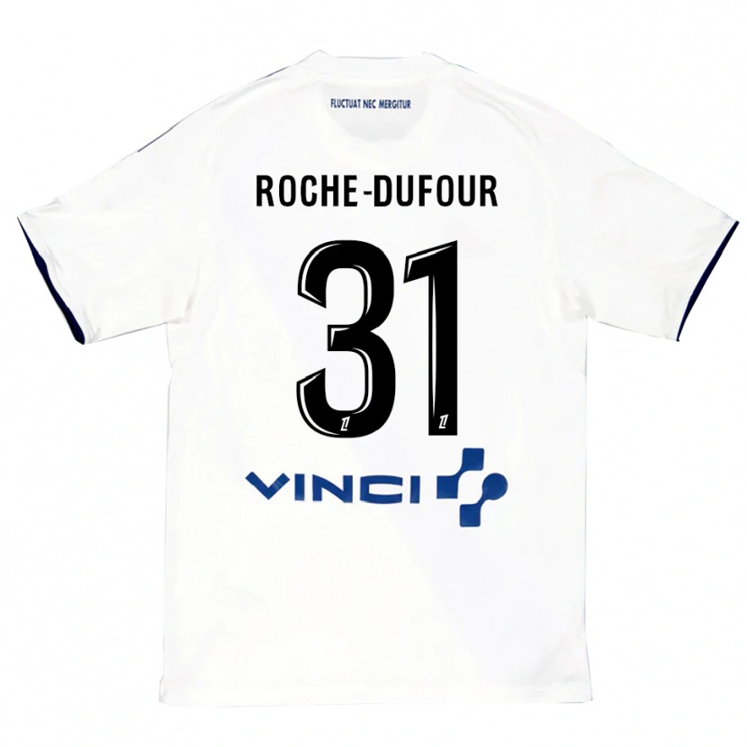 Danxen Hombre Camiseta Kenza Roche Dufour #31 Blanco Azul 2ª Equipación 2025/26 La Camisa