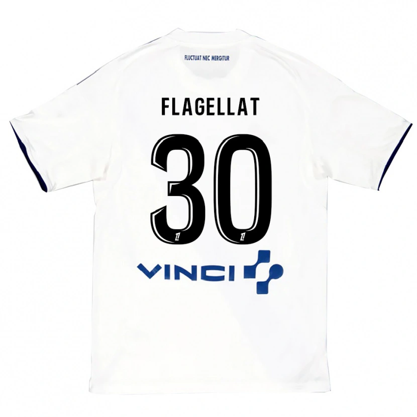 Danxen Hombre Camiseta Alizée Flagellat #30 Blanco Azul 2ª Equipación 2025/26 La Camisa