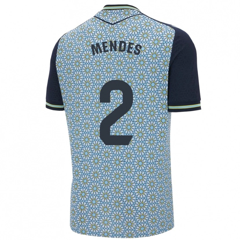 Danxen Hombre Camiseta Houboulang Mendes #2 Azul Marino 2ª Equipación 2025/26 La Camisa