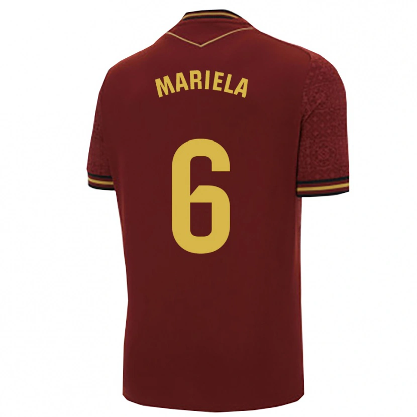 Danxen Hombre Camiseta Mariela Sánchez Sánchez #6 Burdeos Oro 2ª Equipación 2025/26 La Camisa
