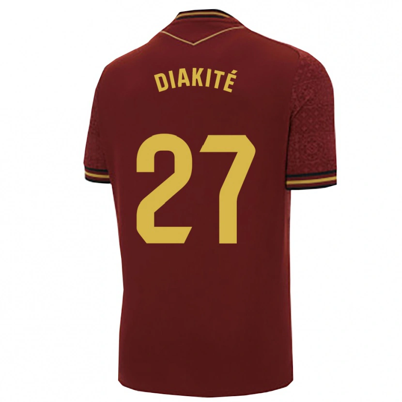 Danxen Hombre Camiseta Moussa Diakité #27 Burdeos Oro 2ª Equipación 2025/26 La Camisa