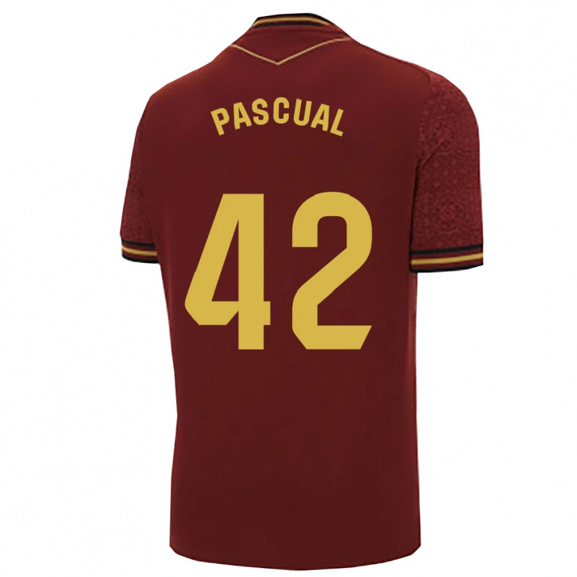 Danxen Hombre Camiseta García Pascual #42 Burdeos Oro 2ª Equipación 2025/26 La Camisa