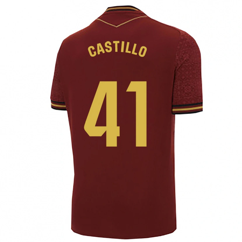 Danxen Hombre Camiseta Francis Castillo #41 Burdeos Oro 2ª Equipación 2025/26 La Camisa