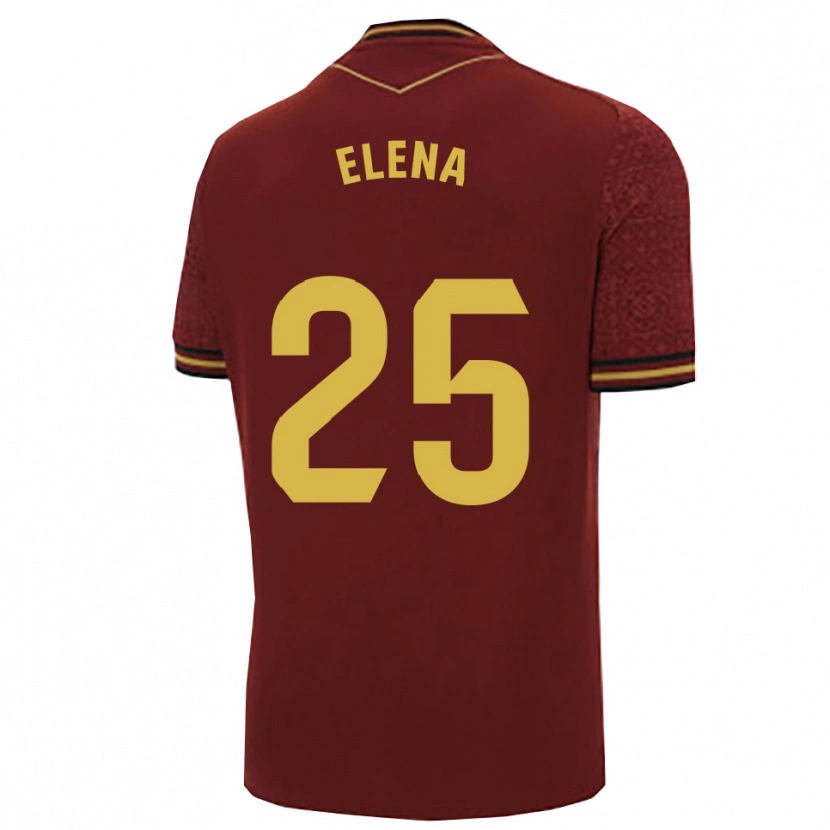 Danxen Hombre Camiseta Elena Gómez Labrador #25 Burdeos Oro 2ª Equipación 2025/26 La Camisa