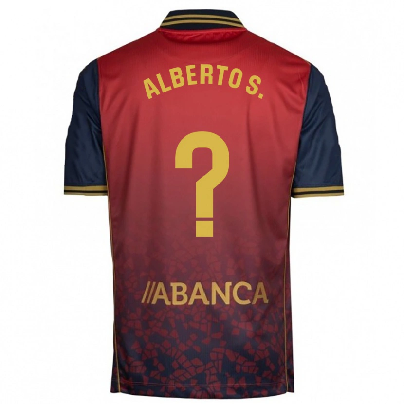 Danxen Hombre Camiseta Alberto Sánchez #0 Rojo Marino 2ª Equipación 2025/26 La Camisa