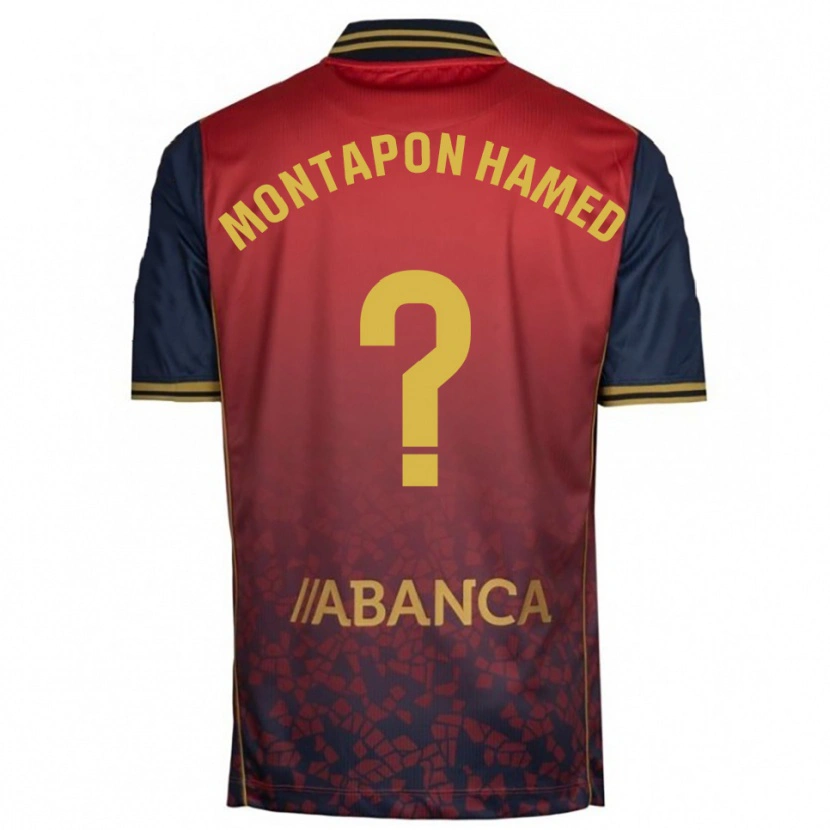 Danxen Hombre Camiseta Fadil Montapon Hamed #0 Rojo Marino 2ª Equipación 2025/26 La Camisa