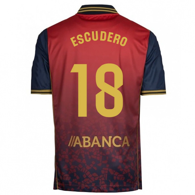 Danxen Hombre Camiseta Sergio Escudero #18 Rojo Marino 2ª Equipación 2025/26 La Camisa