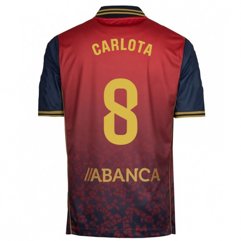 Danxen Hombre Camiseta Carlota Sánchez #8 Rojo Marino 2ª Equipación 2025/26 La Camisa
