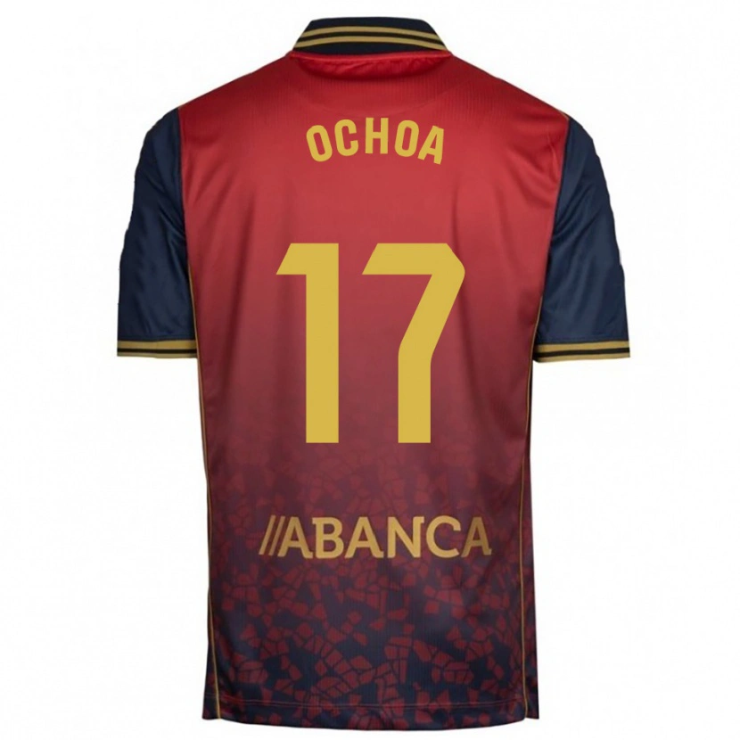 Danxen Hombre Camiseta Martín Ochoa #17 Rojo Marino 2ª Equipación 2025/26 La Camisa