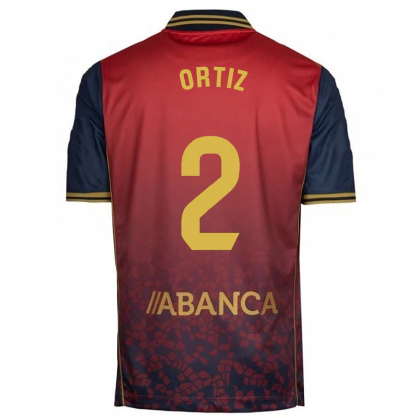 Danxen Hombre Camiseta Samara Ortiz #2 Rojo Marino 2ª Equipación 2025/26 La Camisa