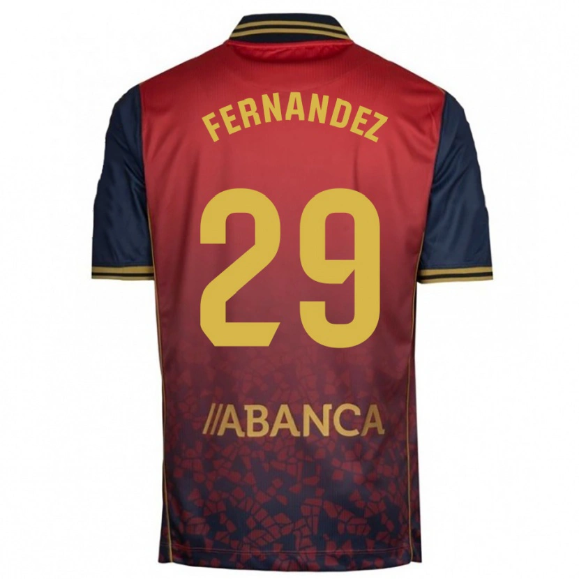Danxen Hombre Camiseta Samu Fernández #29 Rojo Marino 2ª Equipación 2025/26 La Camisa