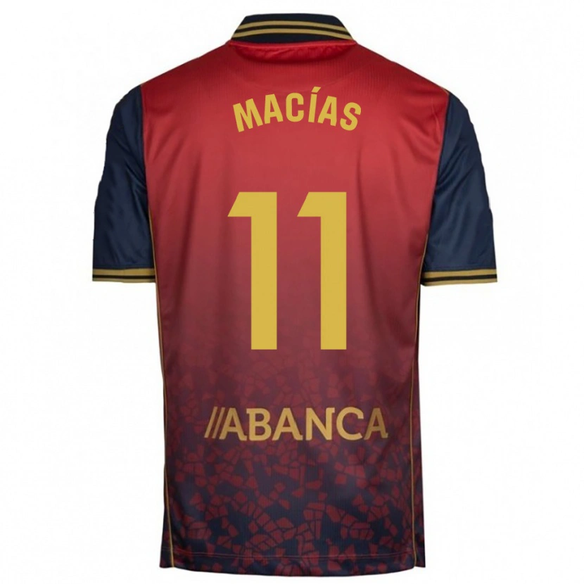 Danxen Hombre Camiseta Luisao Macías #11 Rojo Marino 2ª Equipación 2025/26 La Camisa