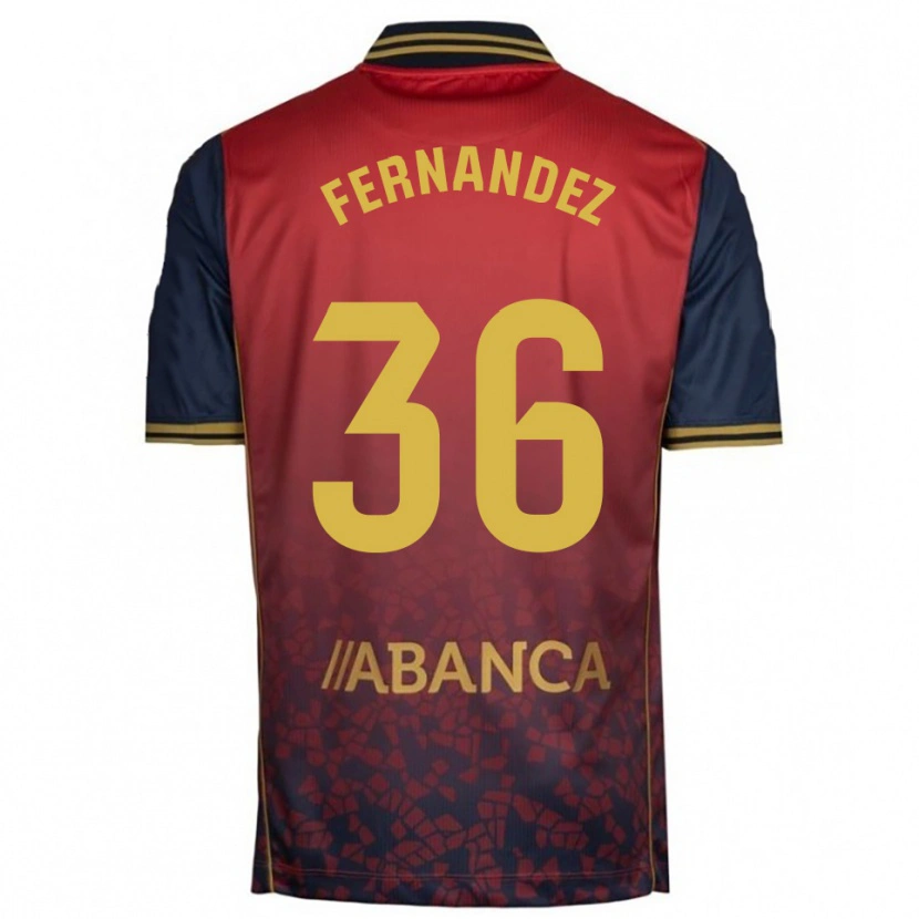 Danxen Hombre Camiseta Rubén Fernández #36 Rojo Marino 2ª Equipación 2025/26 La Camisa