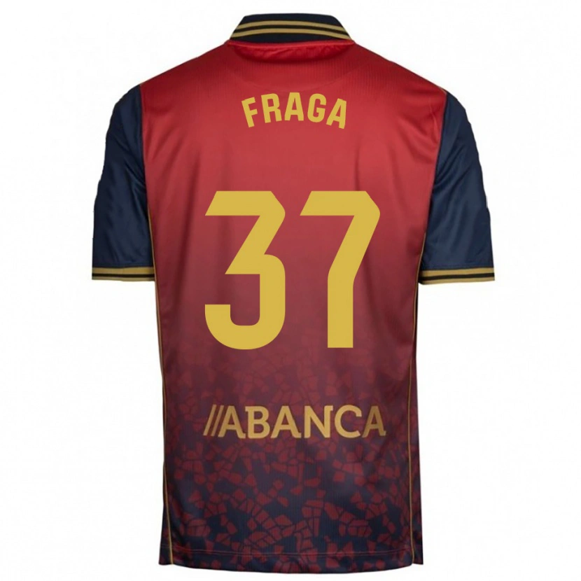 Danxen Hombre Camiseta Álvaro Fraga #37 Rojo Marino 2ª Equipación 2025/26 La Camisa