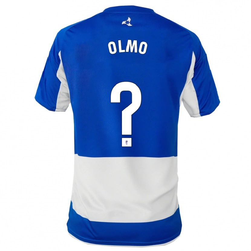 Danxen Hombre Camiseta Ismael Olmo #0 Azul Blanco 2ª Equipación 2025/26 La Camisa