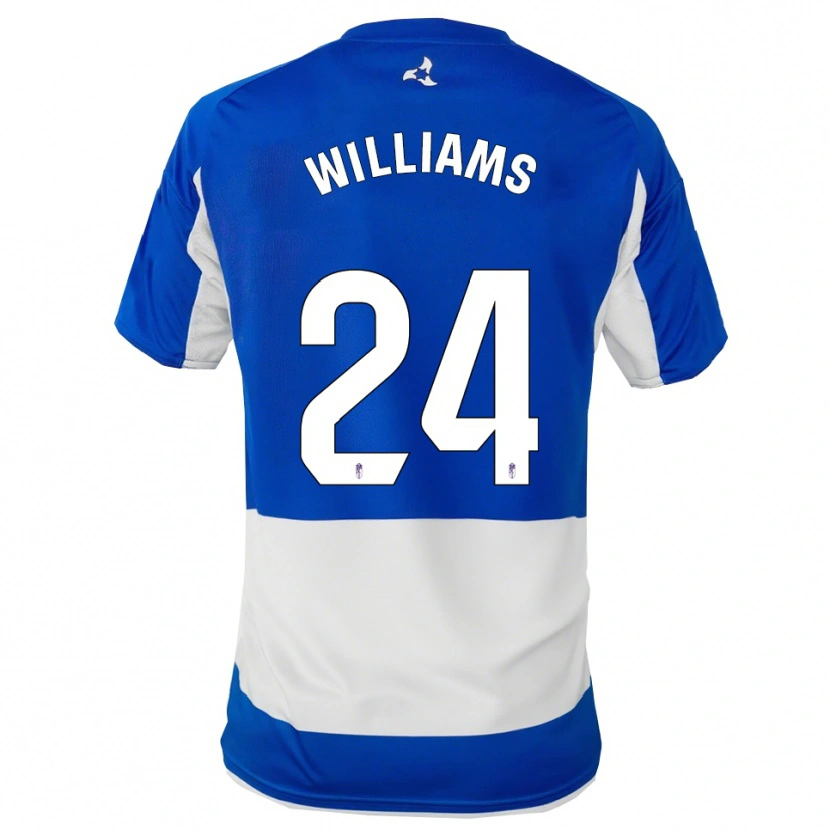 Danxen Hombre Camiseta Loïc Williams #24 Azul Blanco 2ª Equipación 2025/26 La Camisa