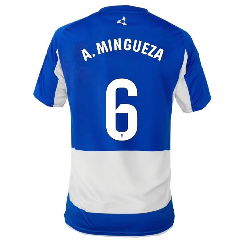 Danxen Hombre Camiseta Ariadna Mingueza Garcia #6 Azul Blanco 2ª Equipación 2025/26 La Camisa