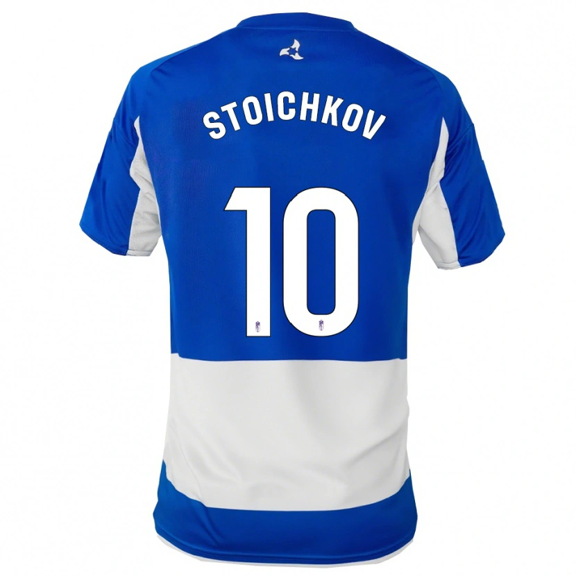 Danxen Hombre Camiseta Stoichkov #10 Azul Blanco 2ª Equipación 2025/26 La Camisa
