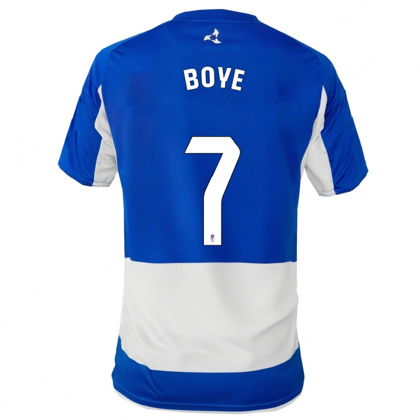 Danxen Hombre Camiseta Lucas Boyé #7 Azul Blanco 2ª Equipación 2025/26 La Camisa