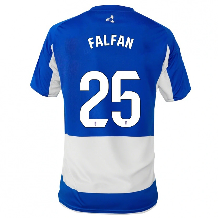Danxen Hombre Camiseta Daiana Falfán #25 Azul Blanco 2ª Equipación 2025/26 La Camisa