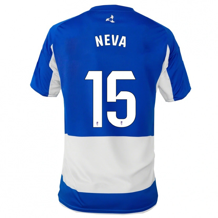 Danxen Hombre Camiseta Carlos Neva #15 Azul Blanco 2ª Equipación 2025/26 La Camisa