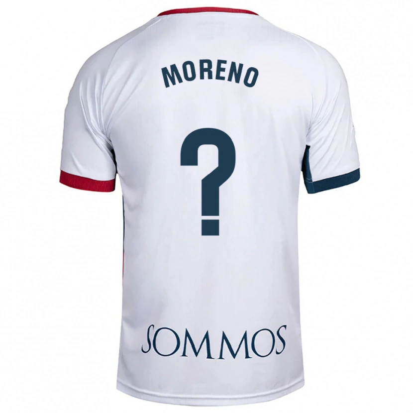 Danxen Hombre Camiseta Eloy Moreno #0 Blanco Rojo 2ª Equipación 2025/26 La Camisa