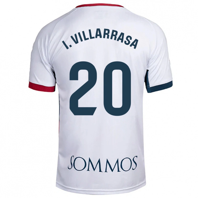 Danxen Hombre Camiseta Ignasi Vilarrasa #20 Blanco Rojo 2ª Equipación 2025/26 La Camisa