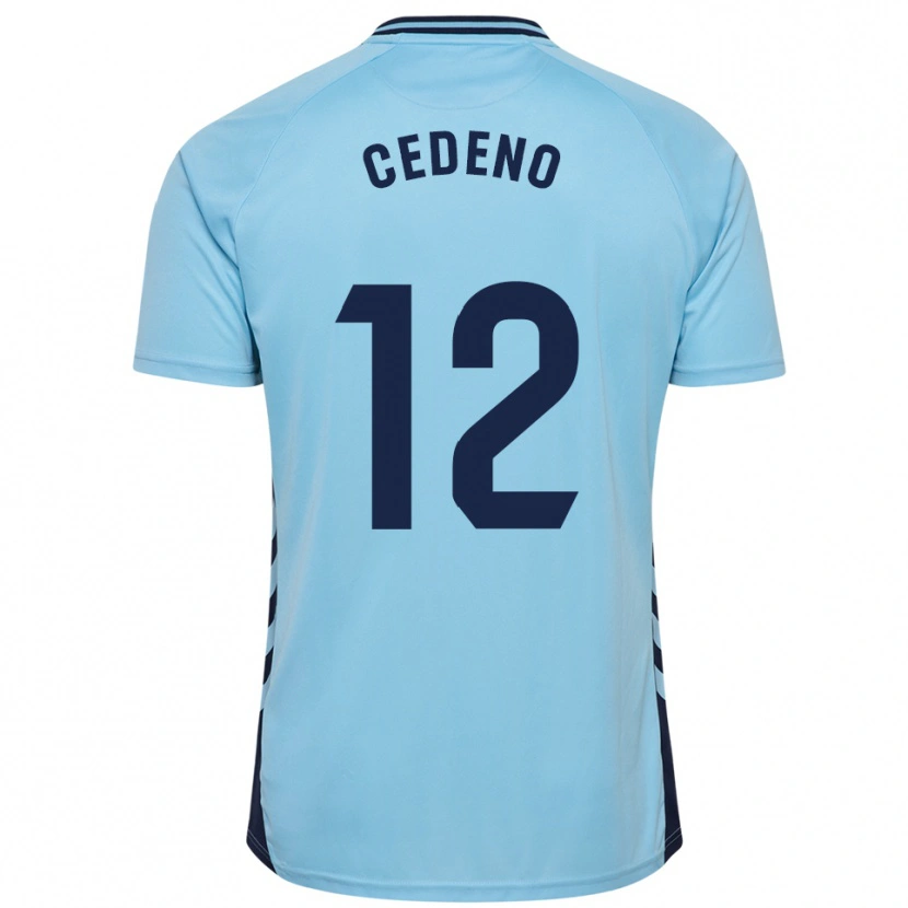 Danxen Hombre Camiseta Edward Cedeño #12 Celeste 2ª Equipación 2025/26 La Camisa
