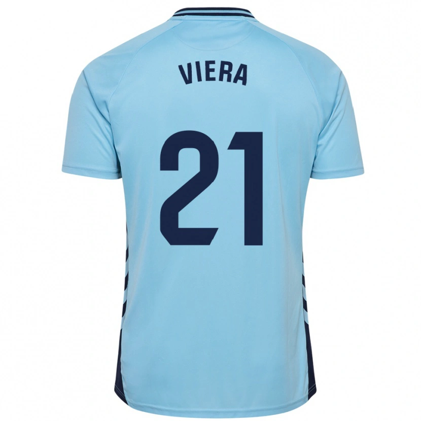 Danxen Hombre Camiseta Jonathan Viera #21 Celeste 2ª Equipación 2025/26 La Camisa