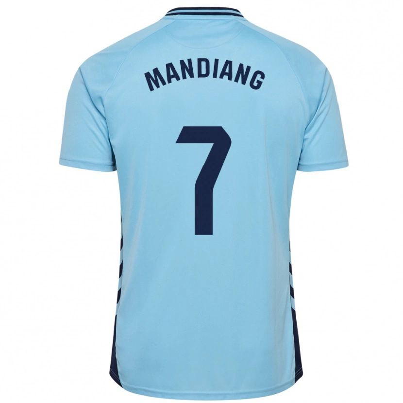 Danxen Hombre Camiseta Saliou Mandiang #7 Celeste 2ª Equipación 2025/26 La Camisa