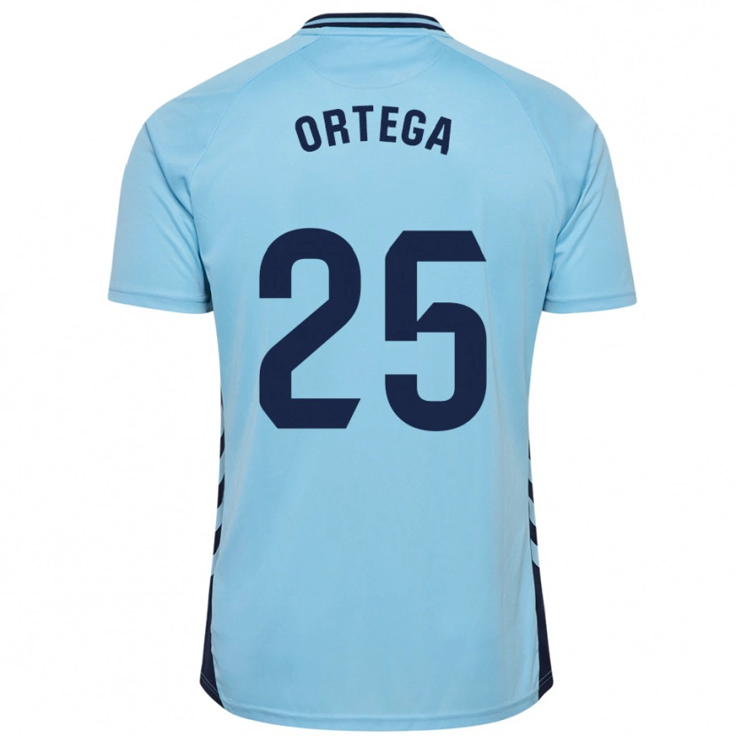 Danxen Hombre Camiseta Edián Ortega #25 Celeste 2ª Equipación 2025/26 La Camisa