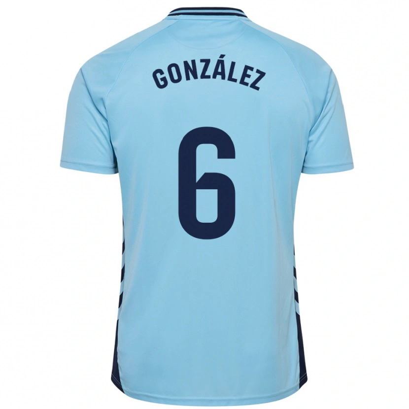 Danxen Hombre Camiseta Fabio González #6 Celeste 2ª Equipación 2025/26 La Camisa